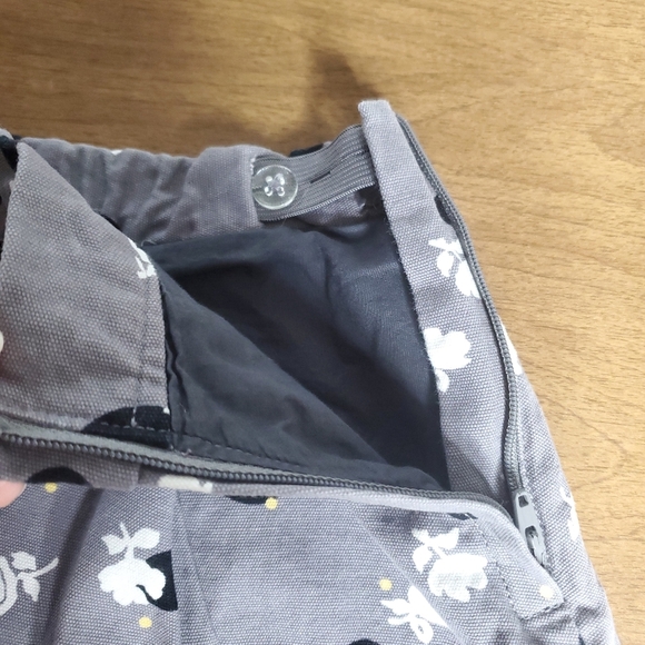 Janie and Jack Girls Skirt Size 5 Floral Polka Dot Pleated Side Zip Gray Casual - Picture 6 of 8